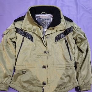 Spyder Green Herringbone Jacket with Silver Accent